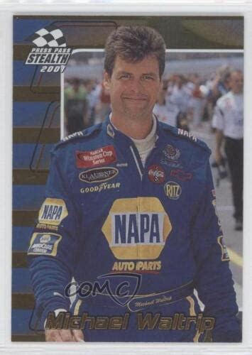 2001 michael waltrip race used sheet metal press pass card|2001 Press Pass VIP .